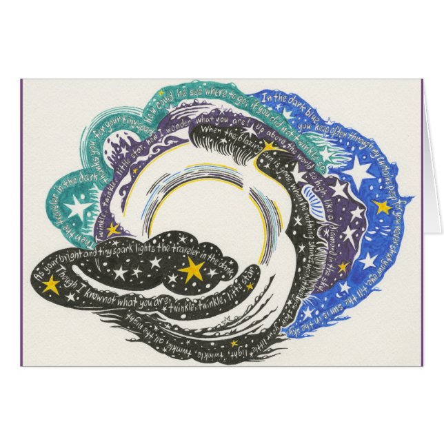 きらめき、きらめき、少し星カード (正面横)