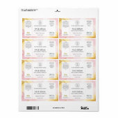 きらめくかわいらしピンクの金ゴールドヘア顔血清ラベル ラベル (フルシート)