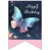 きらめくかわいらし蝶のバンティングバナー バンティングフラッグ (第3の旗)