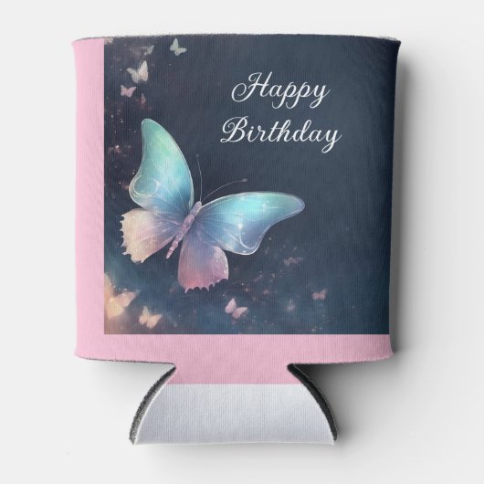 きらめくかわいらし蝶クール々 缶クーラー (正面)