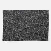 きらめくで黒いグリッター キッチンタオル (横)