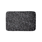 きらめくで黒いグリッター バスマット (正面)