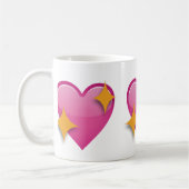 きらめくなハートEmoji コーヒーマグカップ (左)