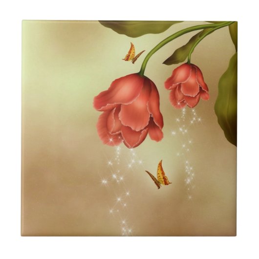 きらめくなバラ タイル (正面)