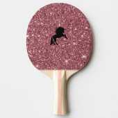 きらめくなユニコーンのピンク 卓球ラケット (正面)