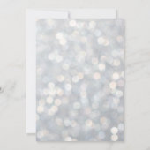 きらめくなライト銀製の社交ダンスの誕生日の招待 招待状 (裏面)