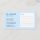 きらめくな歯の歯科医のデンタルケア 名刺 (裏面)