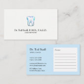 きらめくな歯の歯科医のデンタルケア 名刺 (正面/裏面)