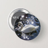 きらめくな白鳥ボタン 缶バッジ (正面&裏面)
