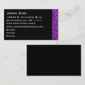 きらめくな紫色の名刺 名刺 (正面/裏面)