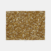 きらめくな金ゴールドのグリッター フリースブランケット (正面(横))