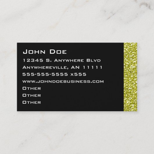 きらめくな金ゴールドのボーダー名刺 名刺 (正面)