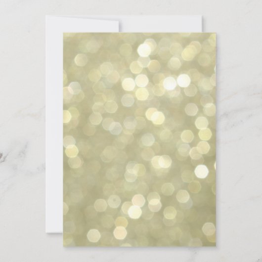 きらめくな金ゴールドの社交ダンスの第40誕生日の招待状 招待状 (裏面)