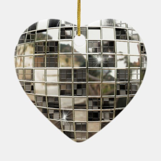 きらめくな銀製のディスコのオーナメント セラミックオーナメント (裏面)