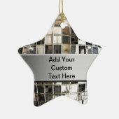 きらめくな銀製のディスコの星のオーナメントに文字を加えて下さい セラミックオーナメント (右)