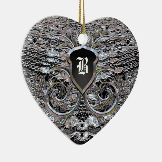 きらめくのビクトリア時代の人を均等にすること セラミックオーナメント (右)