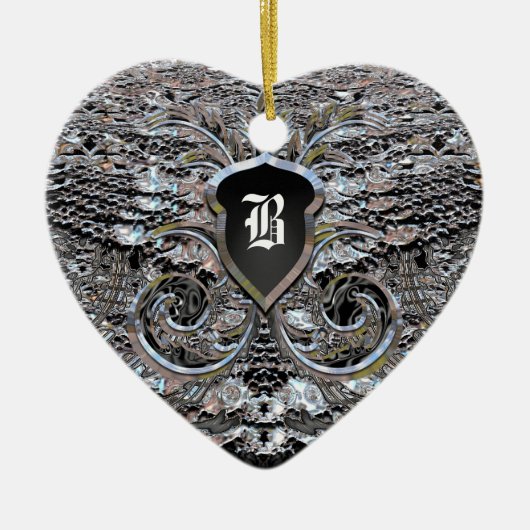 きらめくのビクトリア時代の人を均等にすること セラミックオーナメント (正面)