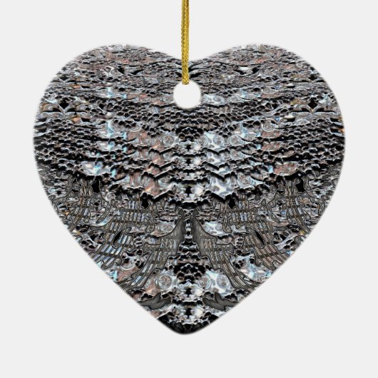 きらめくのビクトリア時代の人を均等にすること セラミックオーナメント (裏面)