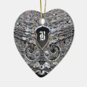 きらめくのビクトリア時代の人を均等にすること セラミックオーナメント (左)