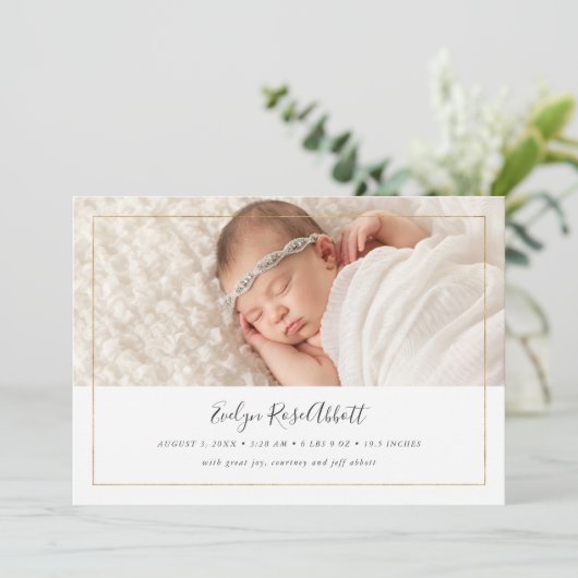 きらめくの写真の誕生のお知らせ 案内状 (スタンド正面)