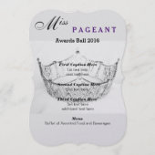 きらめくの銀製の王冠は球のプログラム・カードを与えます プログラム (正面)