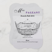 きらめくの銀製の王冠は球のプログラム・カードを与えます プログラム (正面/裏面)