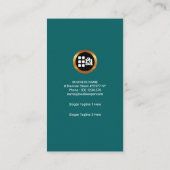 きらめくの青い財政は簿記に番号を付けます 名刺 (裏面)