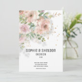 きらめくほこりっぽいバラユーカリ結婚グリネリーA 案内状 (スタンド正面)