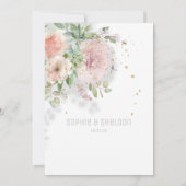 きらめくほこりっぽいバラユーカリ結婚グリネリーA 案内状 (裏面)