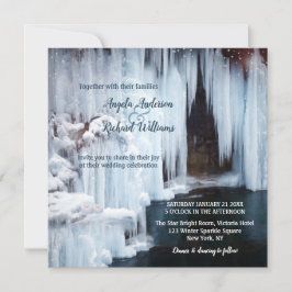 きらめくアイシクルズウィンターウェディング招待状 招待状