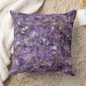 きらめくアメジストクリスタルジェムパープルゲード クッション (ブランケット)