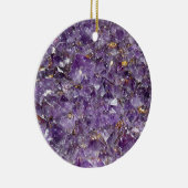 きらめくアメジストクリスタルジェムパープルゲード セラミックオーナメント (右)