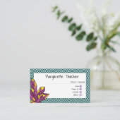 きらめくアメジスト結ミニマル晶 名刺 (スタンド正面)