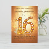 きらめくアンバージェムストーンゴールデンバラスウィート16 招待状 (スタンド正面)
