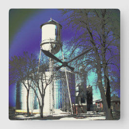 きらめくウォータータワー スクエア壁時計