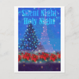 きらめくエッフェルタワーノクターンクリスマス シーズンポストカード
