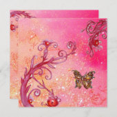 きらめくエレガントな結婚式のパーティー金ゴールド 招待状 (正面/裏面)