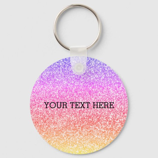 きらめくエレガントガーリーカラフル キーホルダー (正面)