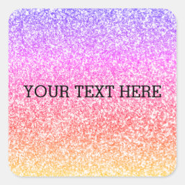 きらめくエレガントガーリーカラフル スクエアシール