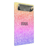 きらめくエレガントガーリーカラフル ミニクリップボード (アングル)