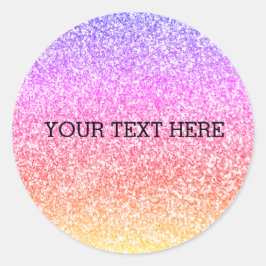 きらめくエレガントガーリーカラフル ラウンドシール
