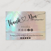 きらめくエレガントシーセルプロフェッショナルサンキューユー 名刺 (正面)