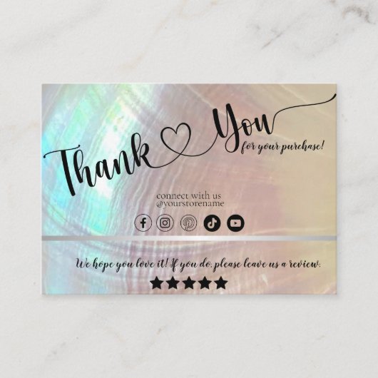 きらめくエレガントシーセルプロフェッショナルサンキューユー 名刺 (正面)