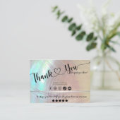 きらめくエレガントシーセルプロフェッショナルサンキューユー 名刺 (スタンド正面)