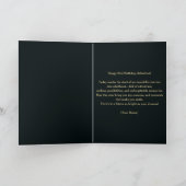 きらめくエレガントティール(緑がかった色)と金ゴールド21歳の誕生日 カード (内部)