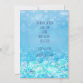 きらめくエレガントビーチウォーターサマーバースデーパーティー 招待状 (裏面)