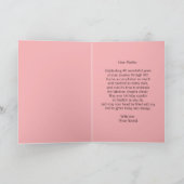 きらめくエレガントSoft Pink & Silver 40th Birthday カード (内部)