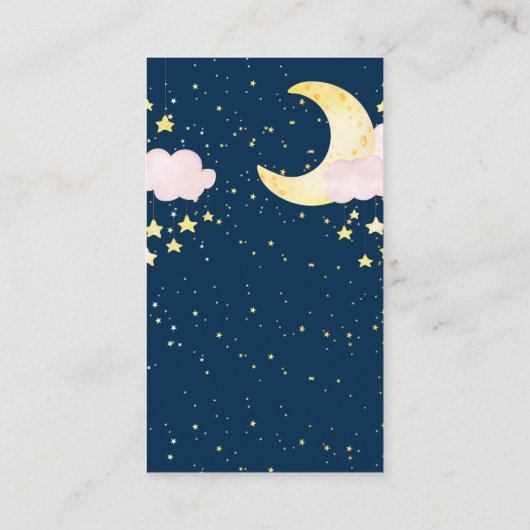 きらめくオムツラッフルバジェット赤ちゃんシャワー エンクロージャーカード (裏面)