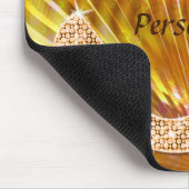 きらめくオレンジ音楽ノート及びスチレットヒール マウスパッド (コーナー)