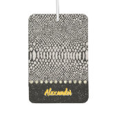 きらめくカタツムキンプリントデザイン カーエアーフレッシュナー (正面)